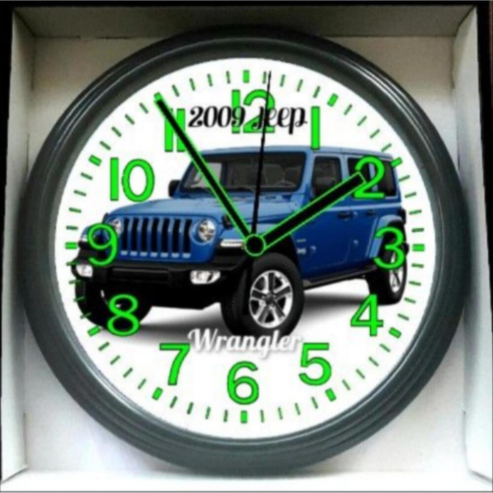 2009 Jeep Wrangler Glow In The Dark Wall Clock New!